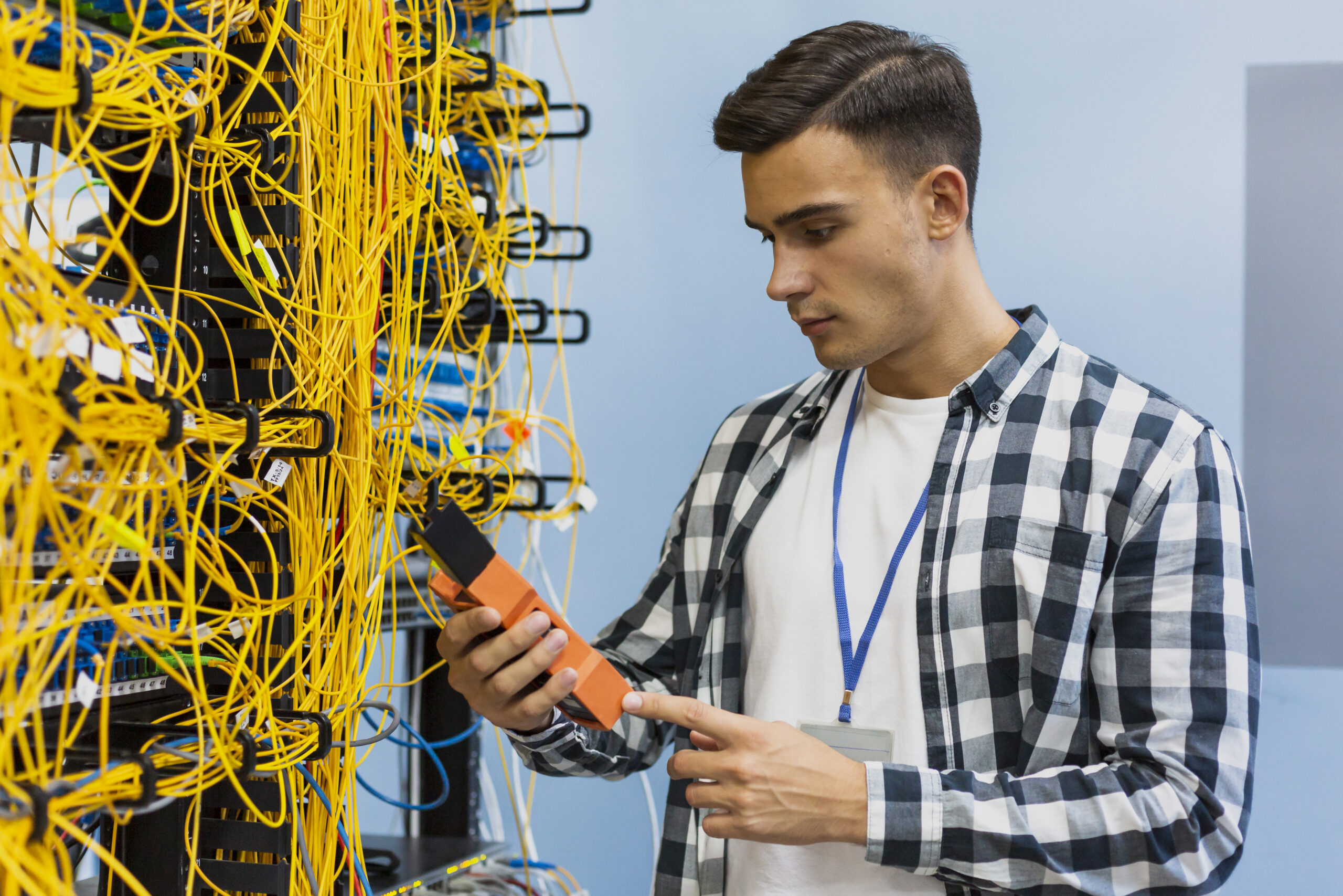 young-man-looking after Electrical Apprentice